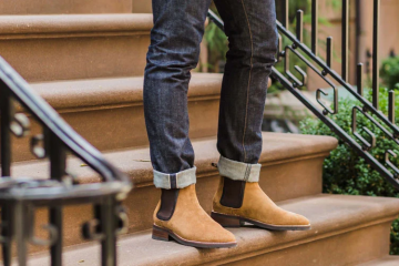 Mens heeled Chelsea boots